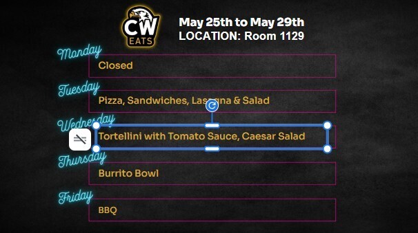 CW eats Menu 