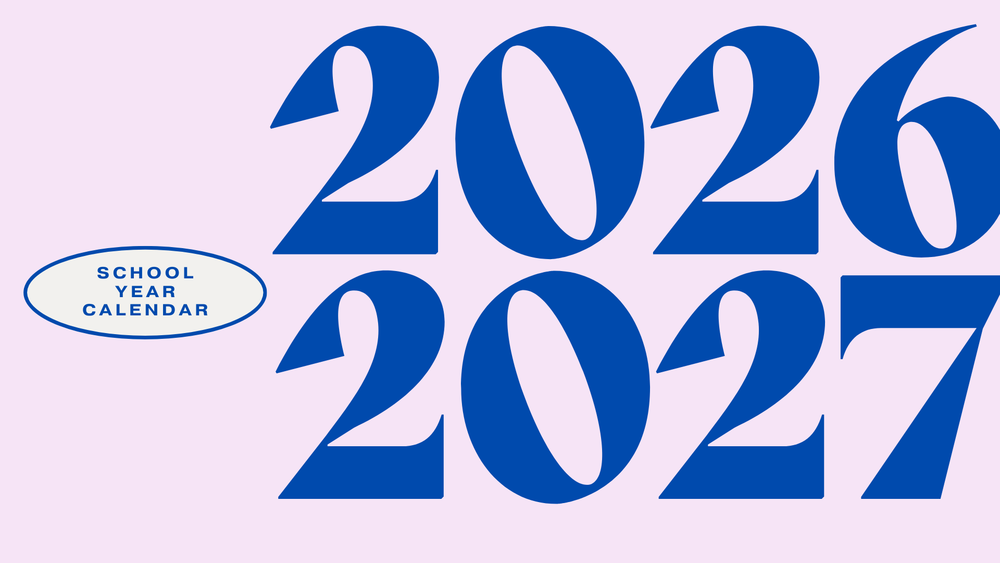 Text reads: School Year Calendar 2026 2027