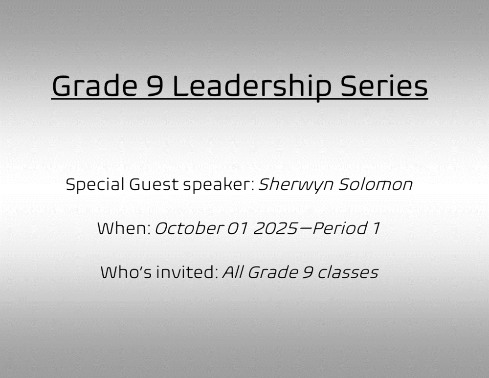 Grade 9 Leadership 