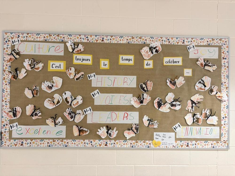 A photo of Stephanie Joseph's kindergarten class bulletin board