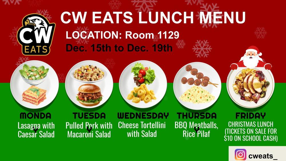CW Eats Menu