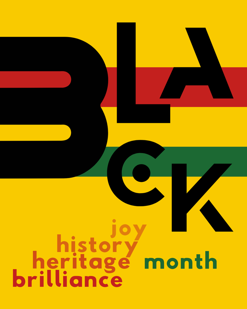 Black joy history heritage brilliance month - flyer