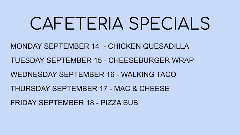 Cafeteria Specials