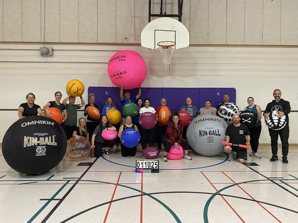 HPE staff learn about Kin-Balls for accessible and inclusive play.
