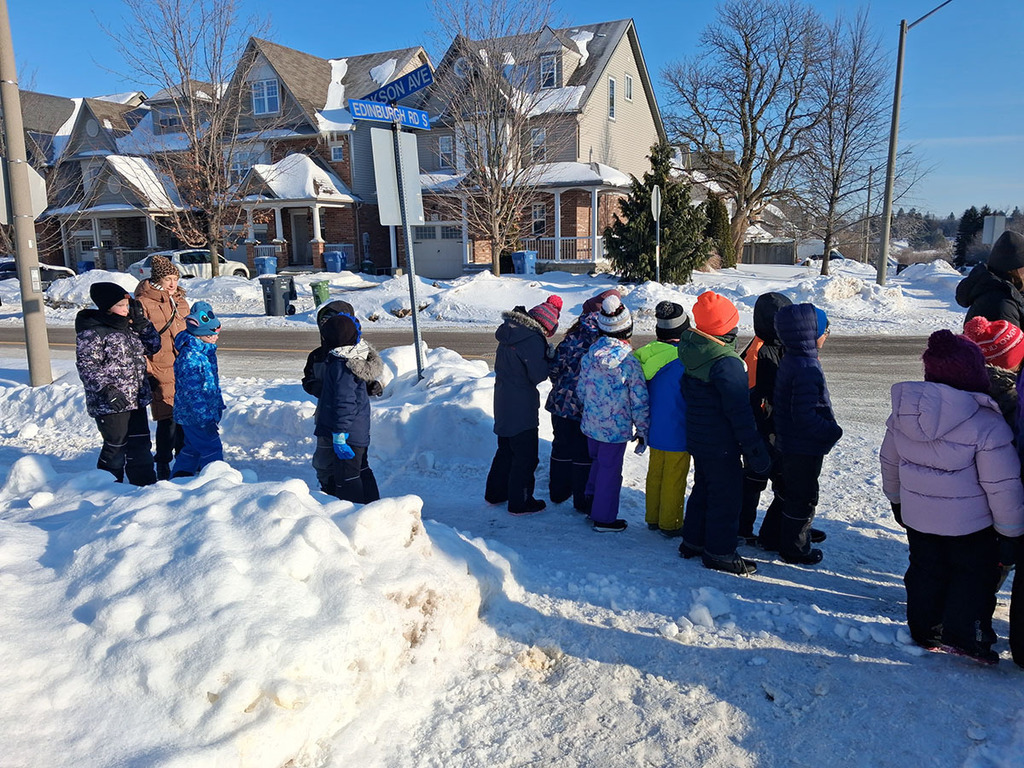 Rickson Ridge students walking for Winter Walk Day 2026
