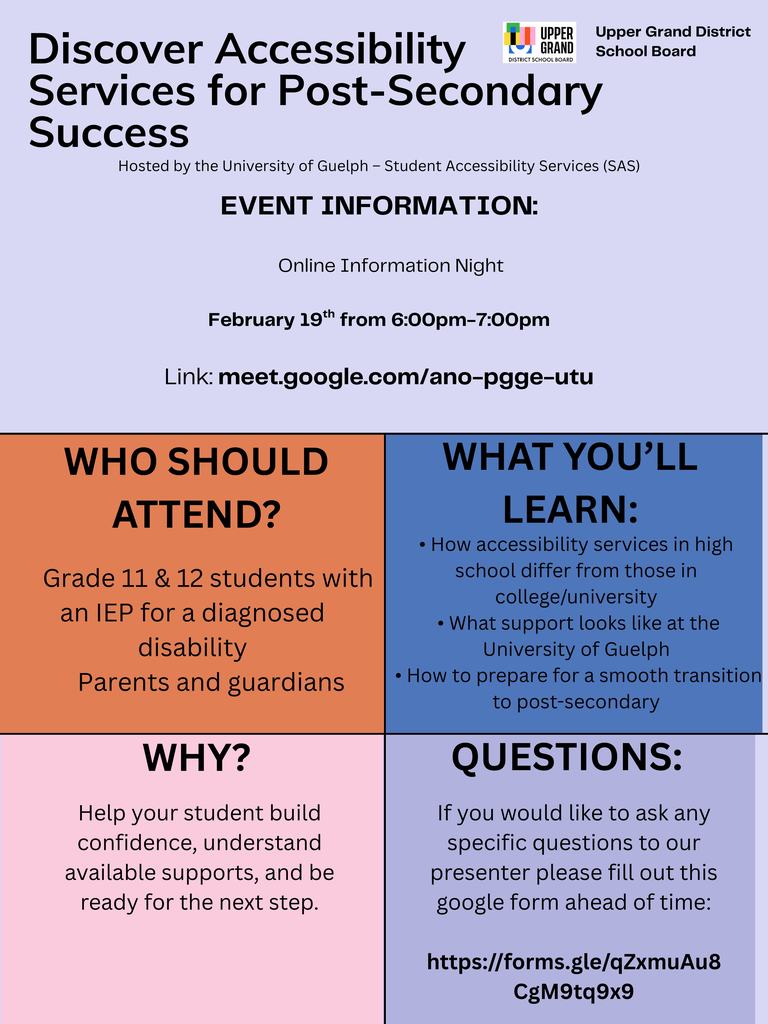 Post Secondary Accessibility