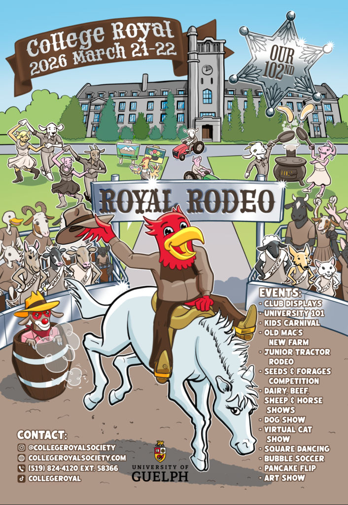 Poster for the Royal Rodeo at the University of Guelph.