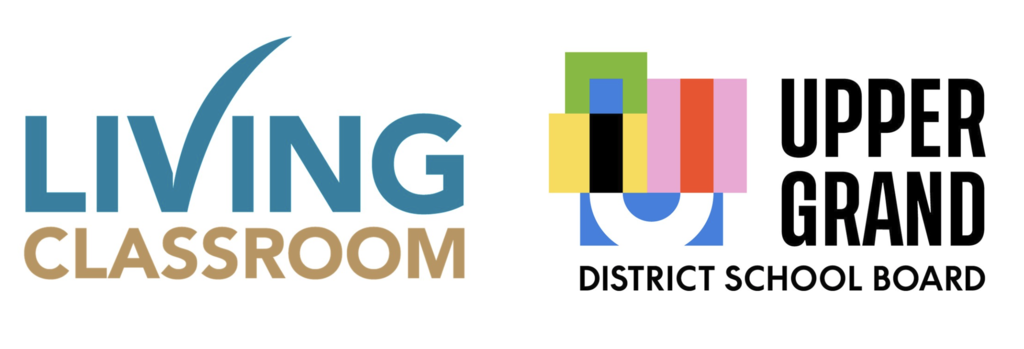 Living Classroom logo next to UGDSB logo
