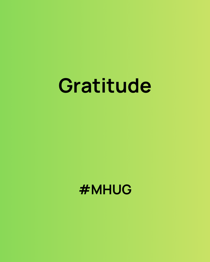 A green background: Gratitide