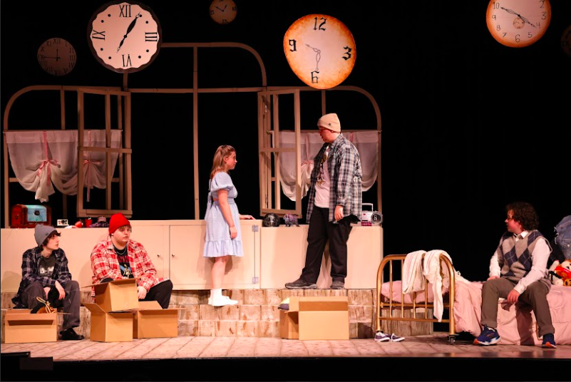 John F ross students during play rehersal