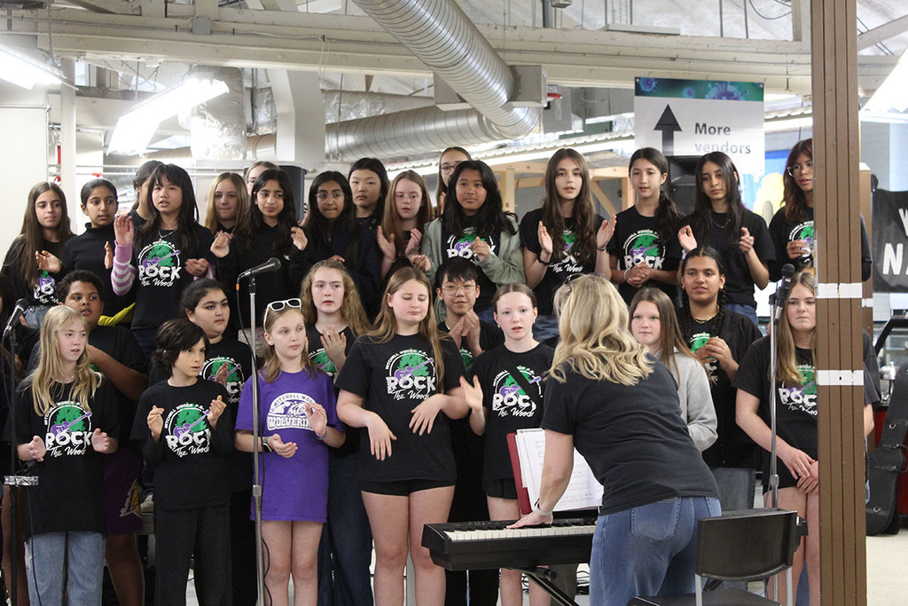 Students singing