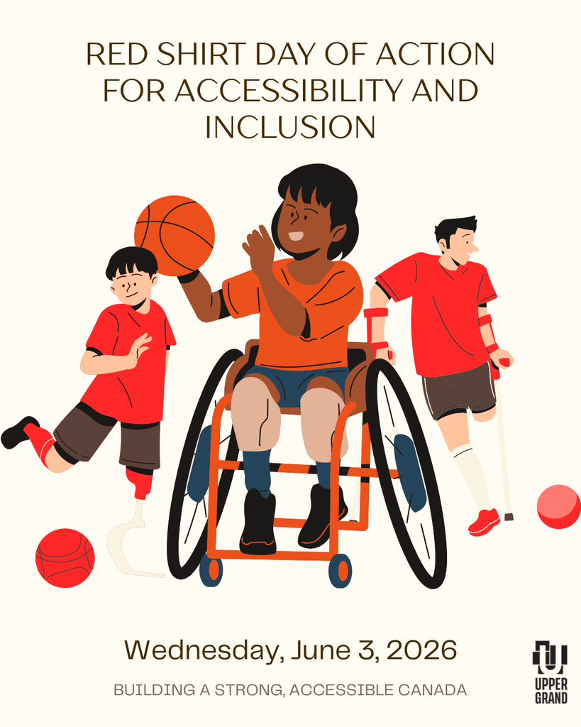 Today students and staff across the UGDSB are invited to wear red shirts to participate in Red Shirt Day of Action for Accessibility and Inclusion. This call to action is an opportunity to improve accessibility and inclusion for Canadians living with disabilities. Don’t forget to tag us in your red shirt photos! 