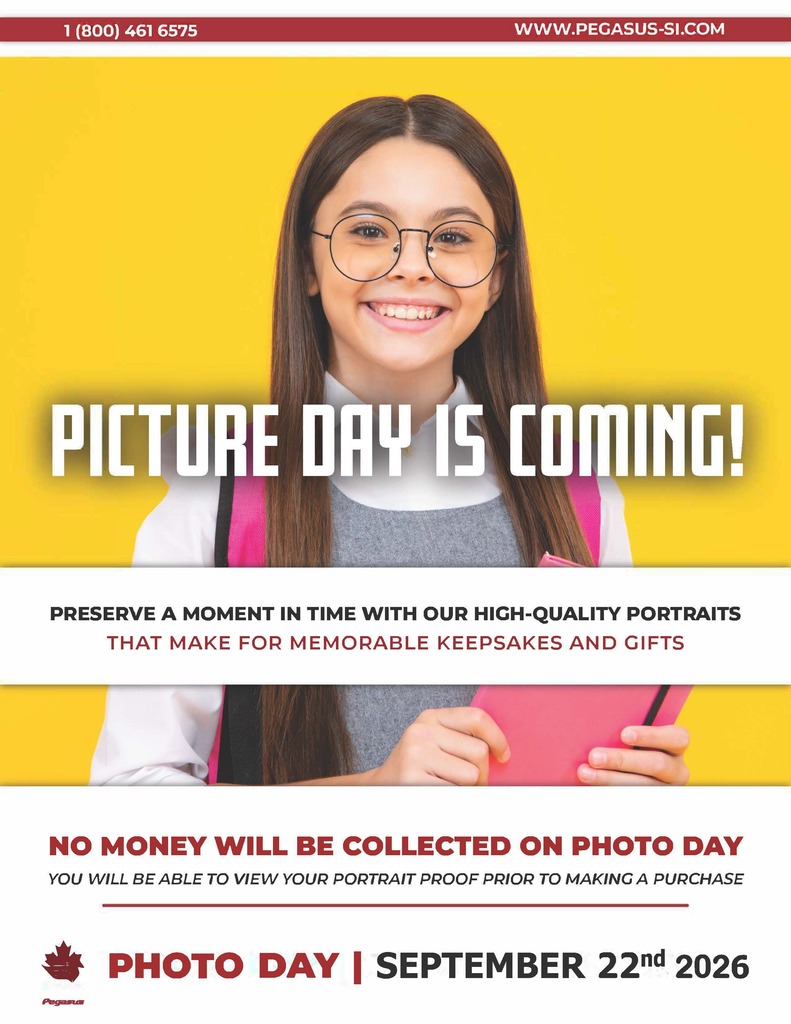 School Photo Day Flyer September 22nd