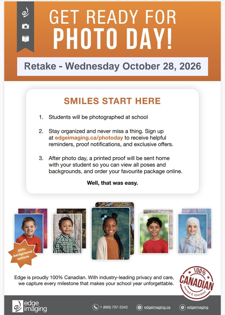Retake and Picture Day Reminder- multiple pictures of students 