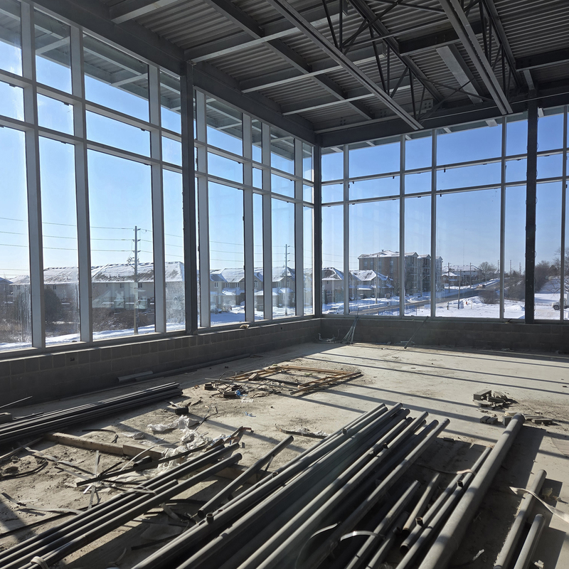 Inside a school under construction