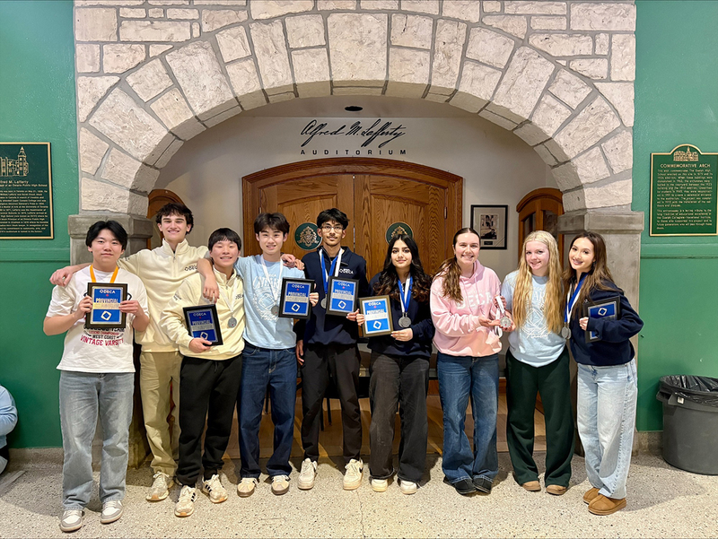 Students pose for a photo