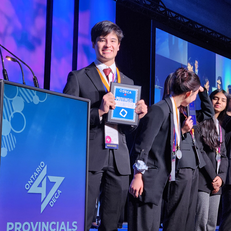 Students pose for a photo