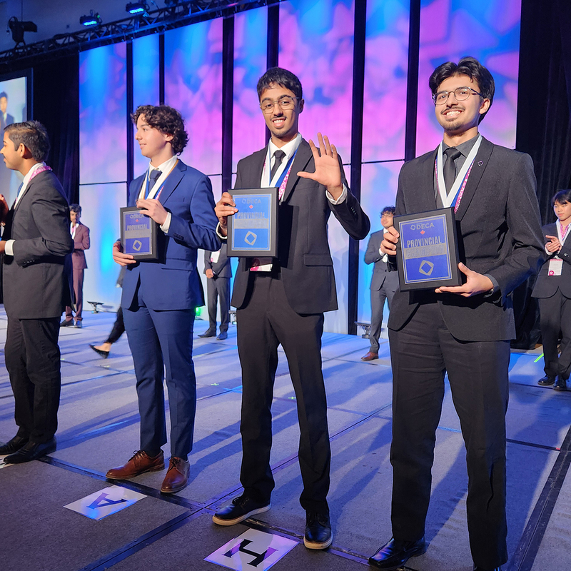 Students pose for a photo