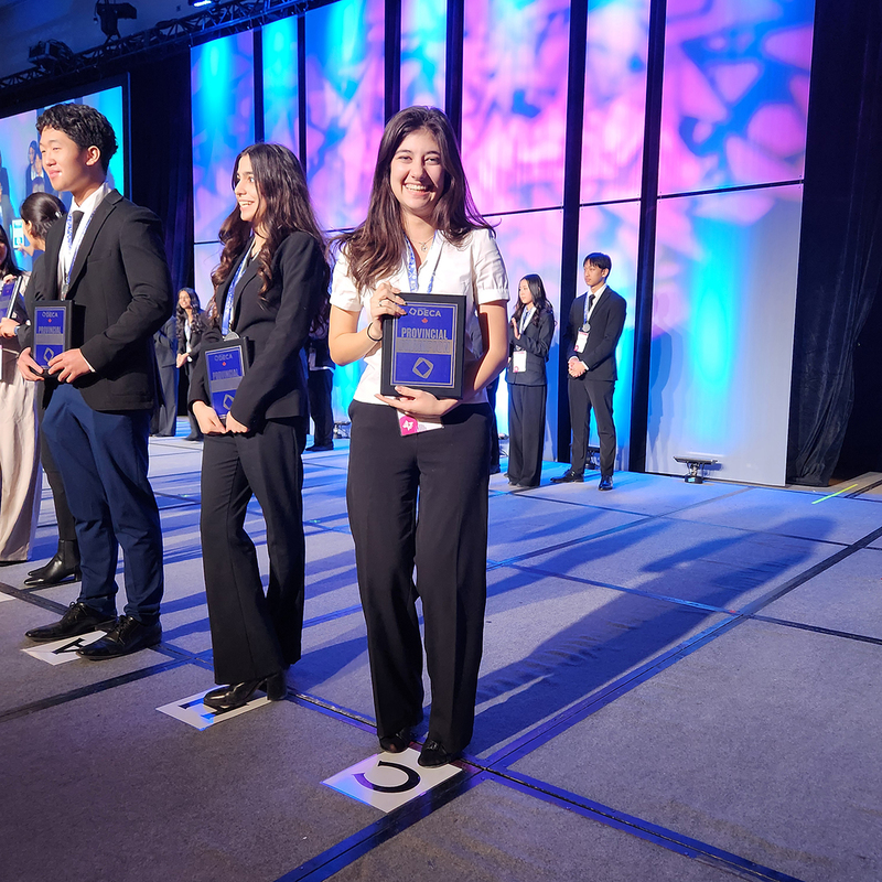 Students pose for a photo