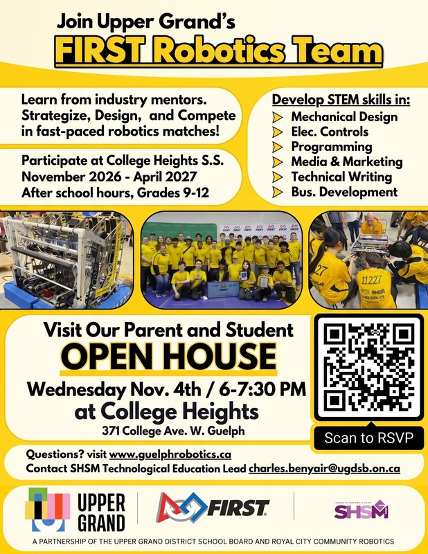 A flyer with Open House information.